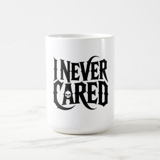 Café "NUNCA ME IMPORTOU" Caneca de Caveira Gótica - Tip