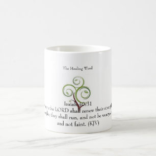 Café O 40:31 branco clássico de Isaiah da caneca da