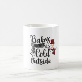 Café O Bebê É Frio Fora Da Caneca De Neve 
