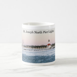 Café O cais norte de St Joseph ilumina a caneca