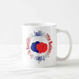 Café O dia de Bastille Balloons a caneca
