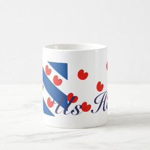 Café O Frisian embandeira-nos caneca de Heit