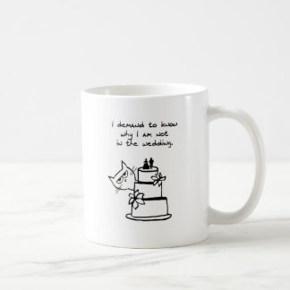 Café O gato deixa de funcionar o casamento - caneca de