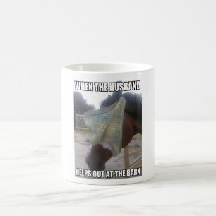 Café O MARIDO da caneca de Meme do cavalo AJUDA PARA