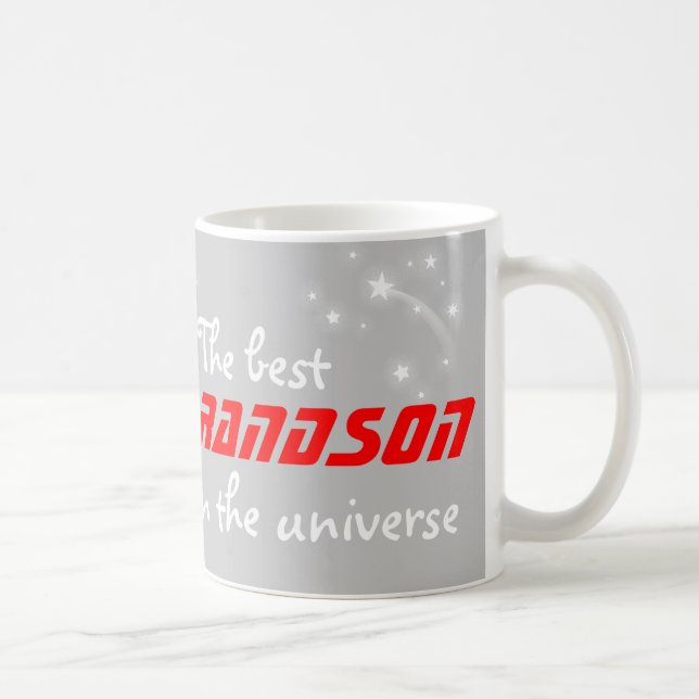 Café O melhor neto do universo, caneca de cinza vermelh (Direita)