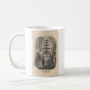 Café O Natal 1860 de Godey Árvore-Victoria & as caneca