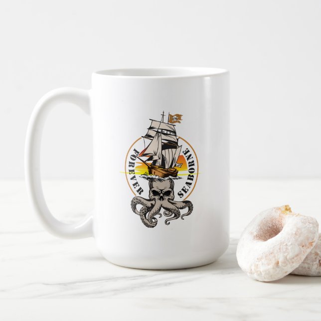 Café O Pirato de Seaborne | 15# Caneca Clássica (Com Donut)