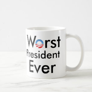 Café O presidente o mais mau Nunca - anti caneca de