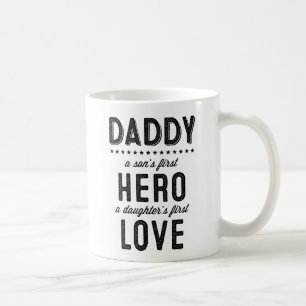 Café O primeiro herói de um filho, caneca do herói de