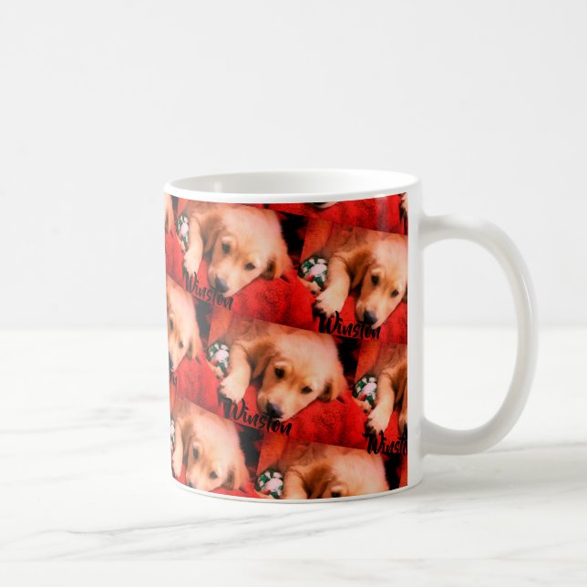 Café O primeiro Natal de Winston!  Caneca 11oz do (Direita)