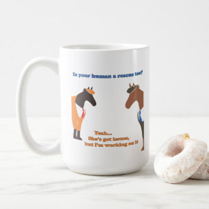 Café O Seu Humano É Um Resgate? caneca de 15 oz