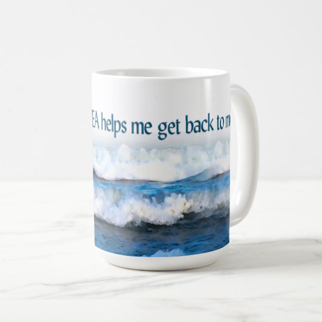 Café O som da caneca do MAR - ondas de oceano (Frente Esquerda)