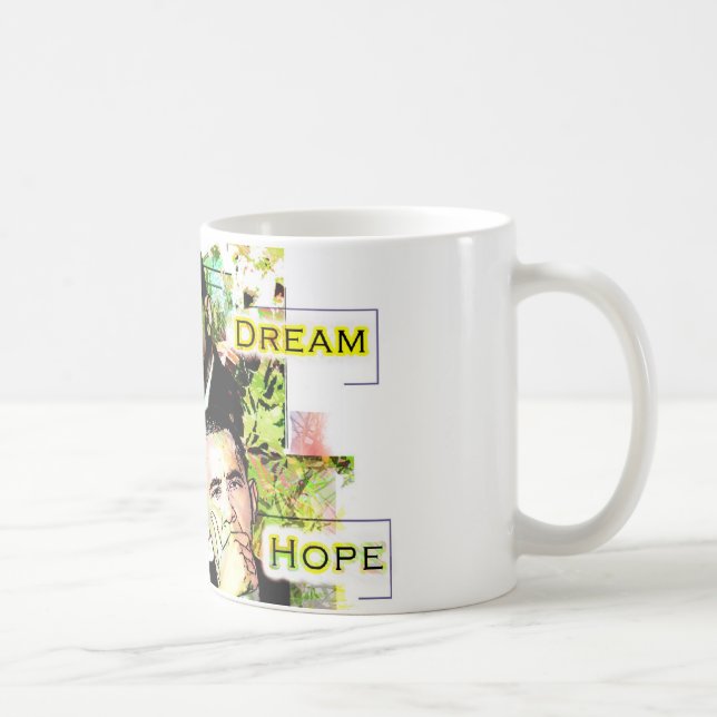 Café O sonho de OBAMA, a esperança e a caneca da visão (Direita)
