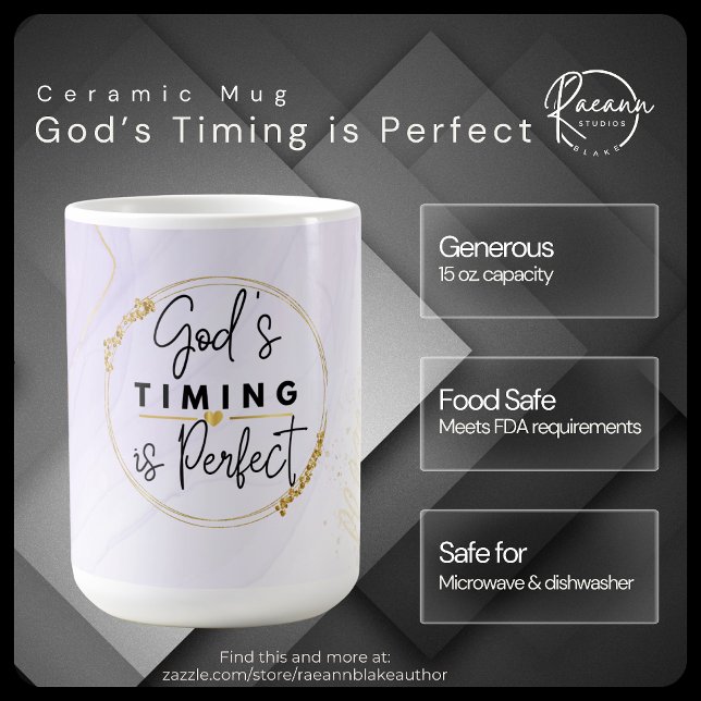 Café O Tempo de Deus é Perfeito Caneca de Cerâmica (Criador carregado)