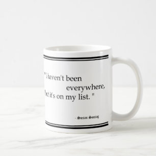 Café O viagem de Susan Sontag cita a caneca