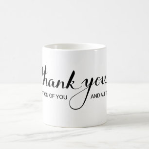 Café "Obrigado na apreciação de você" caneca