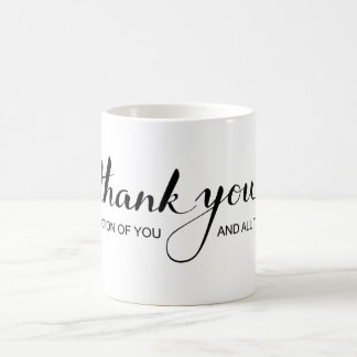 Café "Obrigado na apreciação de você" caneca