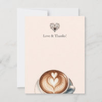 Café Obrigado Nota Cartões