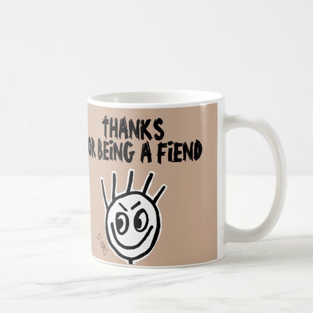 Café Obrigados para ser um diabo, caneca de café, (Direita)