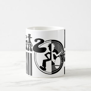 Café Obtenha abaixo caneca funky da música de 2 vinis