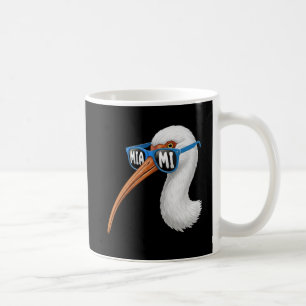 Café Óculos de sol White Ibis de Miami Caneca de ave da