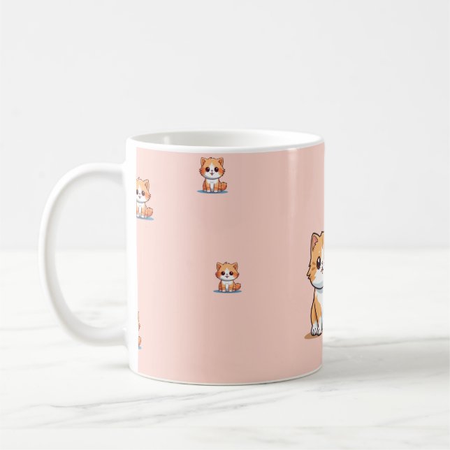 Café Olá Fofinho – Design de Caneca de Gato Fofo para A (Esquerda)