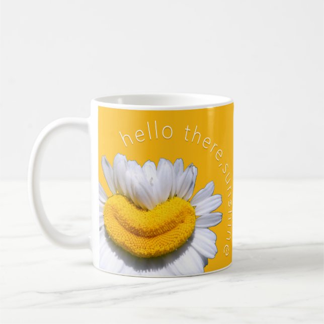 Café "olá, raio de sol" Caneca Sorriso de Camomila (Esquerda)