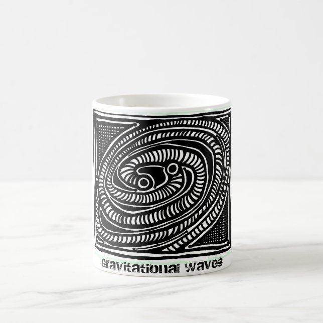 Café Ondas gravitacionais da caneca de ParanormalPrints (Centro)