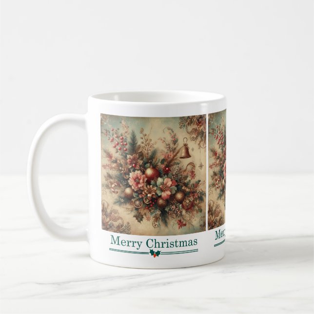 Café Ornamentado clássico de caneca de Natal (Esquerda)