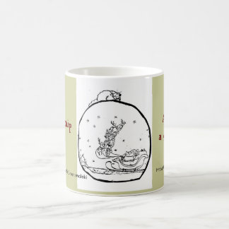Café Os papéis do Catnip: Caneca alegre de Snowglobe