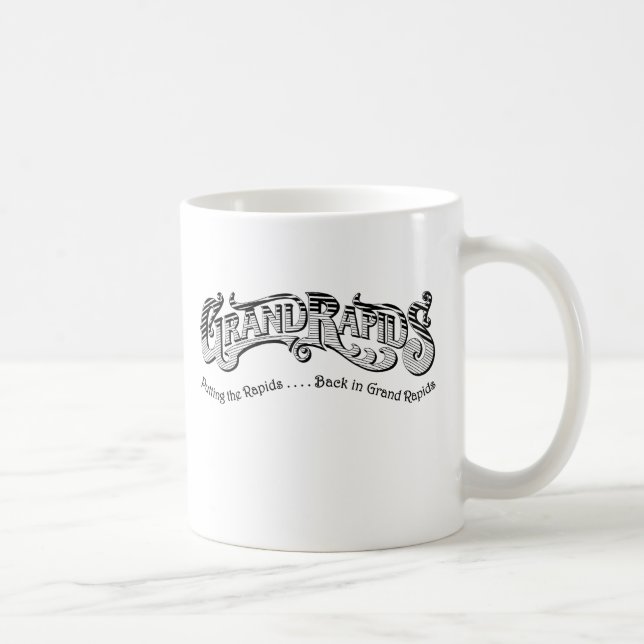 Café Os Rapids suportam na caneca de Grand Rapids (Direita)