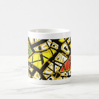 Café OURO – Caneca de Arte Jumbo | Design de Luxo Abstr