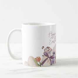 Café Ovos de Páscoa Florais Caneca Feliz Páscoa