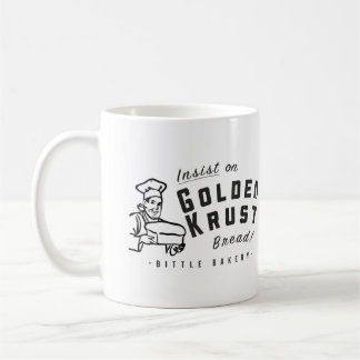 Café Padaria "Krust dourado" de Bittle caneca do