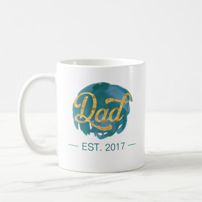 Café Pai EST. Caneca customizável de | (Esquerda)