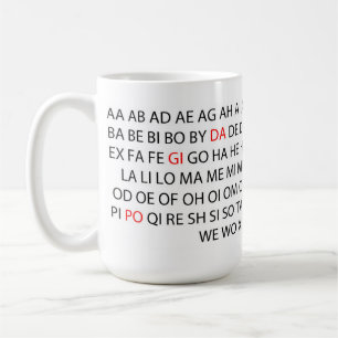 Café PALAVRAS NOVAS de "da caneca NOVA do jogo de