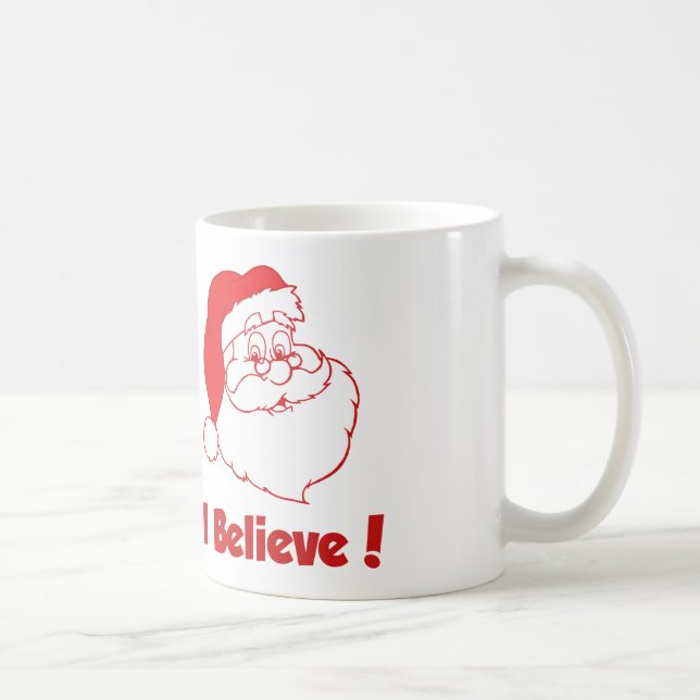 Café Papais noeis Eu Acredito Na Caneca De Natal (Direita)