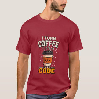 Café para Código Camiseta de Programador