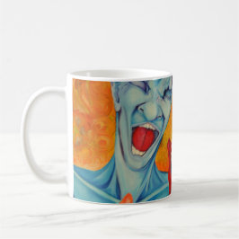 Café para eu sou caneca de artista extra grande