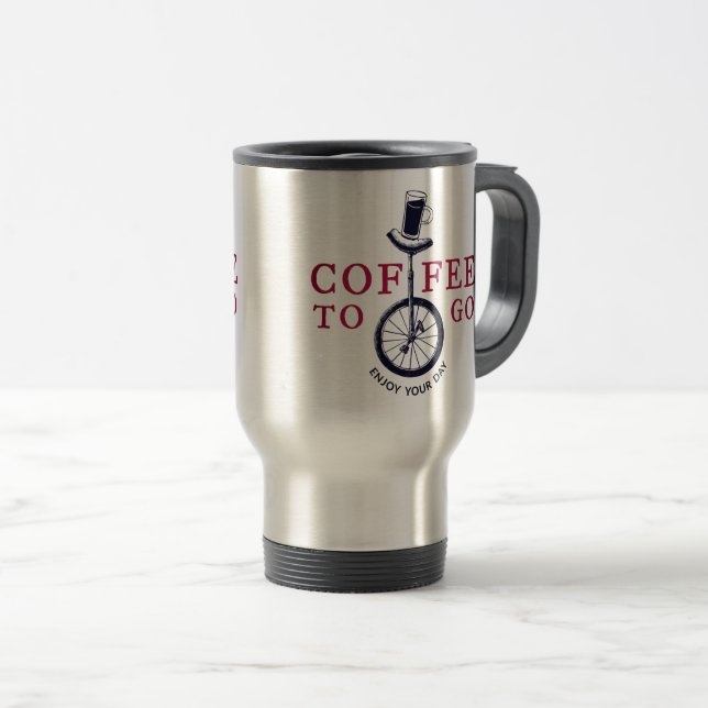 Café para Ir! Caneca de viagem isolada (Frente Esquerda)