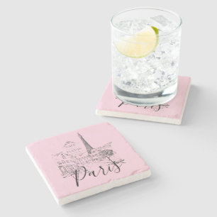 Café Paris Porta-copos de Pedra