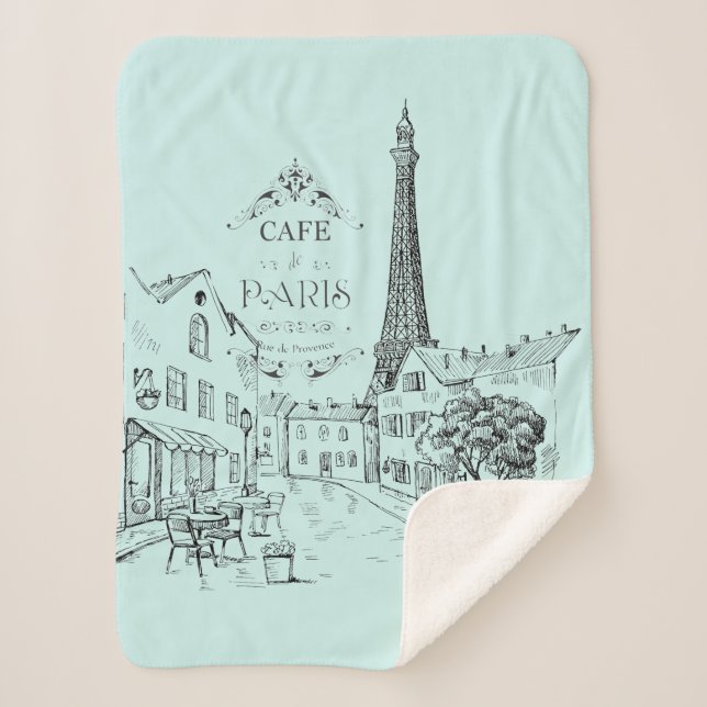 café Paris Sherpa Cobertor (Frente)