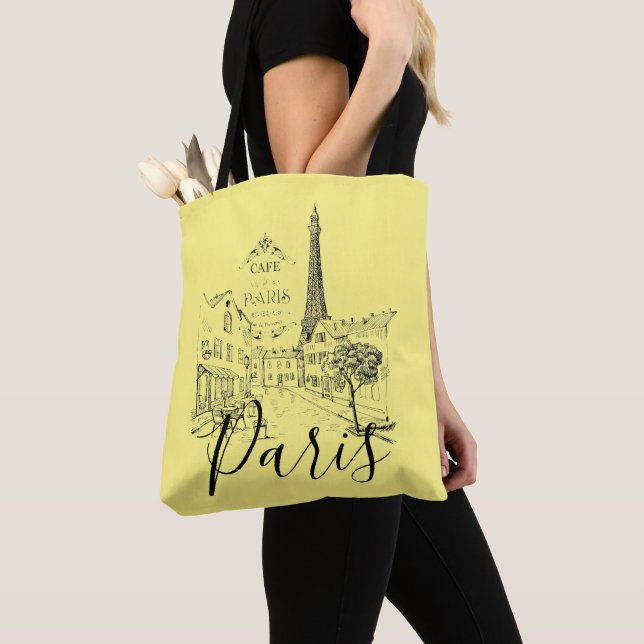 Cafe Paris Tote Bag (Close Up)