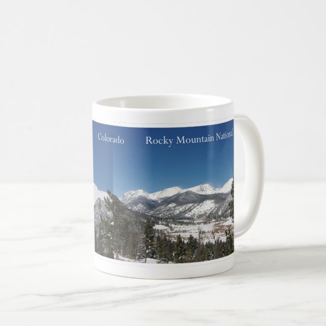 Café Parque nacional de montanha rochosa, caneca de (Frente Esquerda)