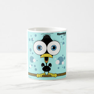 Café Pássaro preto caneca branca clássica de 11 onça