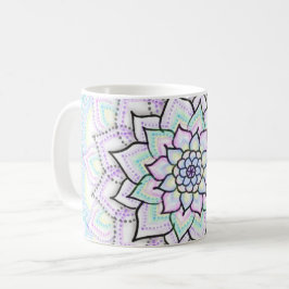 Café Pastel da mandala - caneca do chá