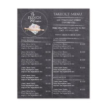 Cafe Patisserie Bakery Menu de Compras Comerciais