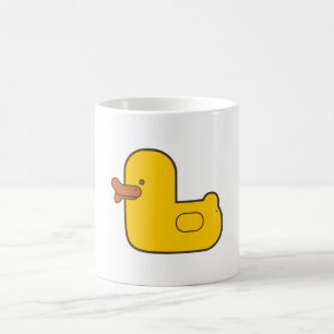 Café Pato de borracha caneca branca clássica de 325 ml