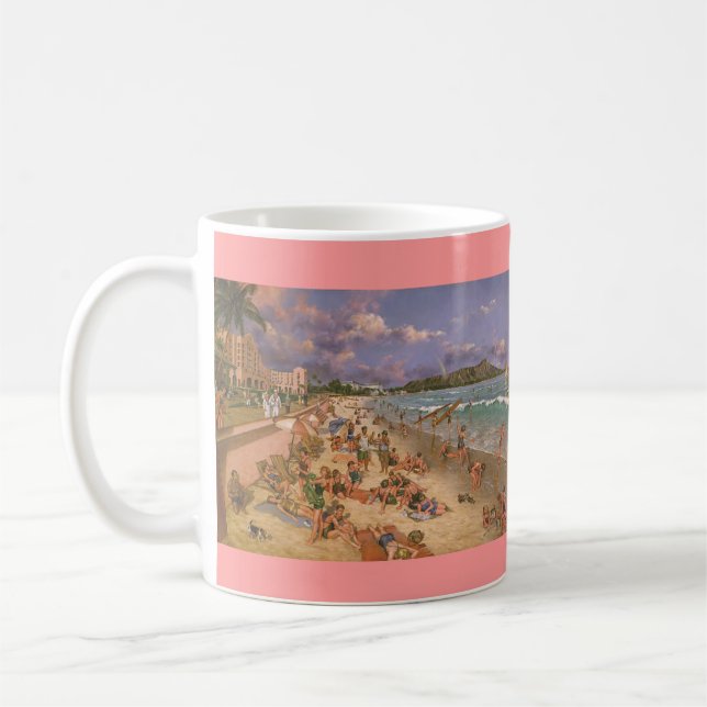 Café Paul McGehee "a praia caneca havaiana de Waikiki" (Esquerda)