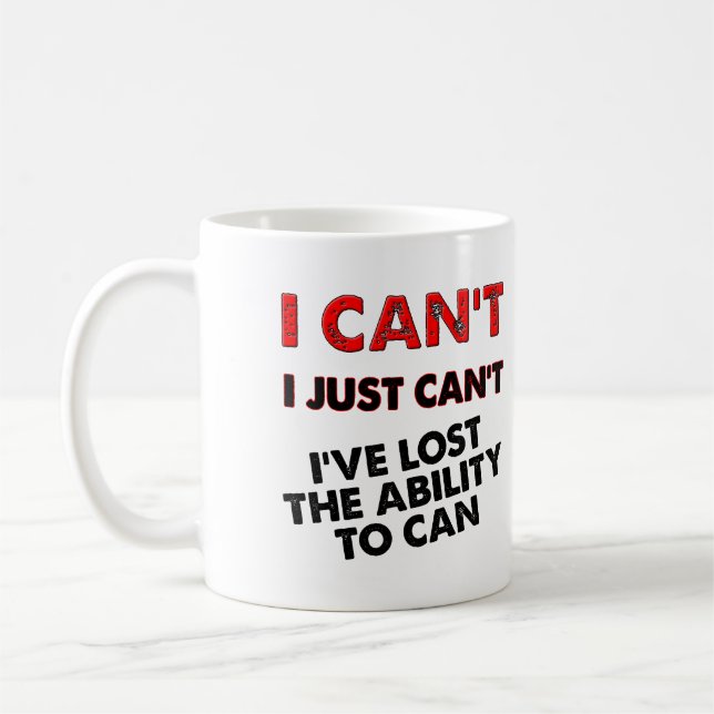 Café Perdeu a Habilidade de Poder Caneca Engraçada ou C (Esquerda)